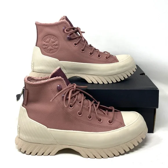 Converse Lugged 2.0 Waterproof Platform High Sneakers Women Saddle Dark A01329C - Picture 9 of 11